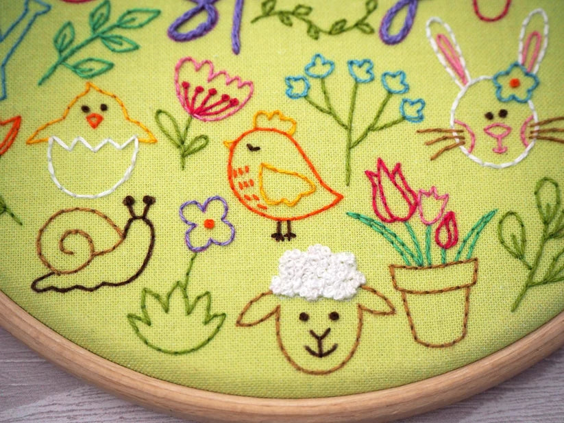 Kit de bricolage artisanal de broderie Hello Spring Oh Sew Bootiful