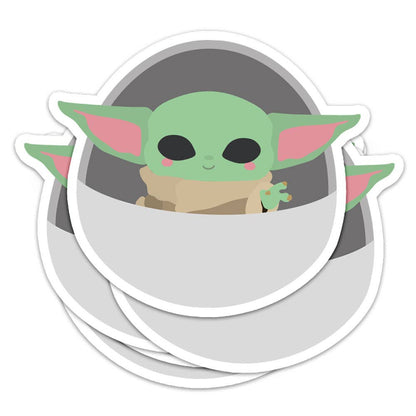 Sticker Baby Yoda Grogu Star Wars – Autocollant Kawaii Mandalorian Studio Inktvis B.V.