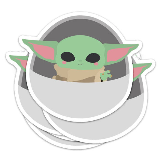 Sticker Baby Yoda Grogu Star Wars – Autocollant Kawaii Mandalorian Studio Inktvis B.V.