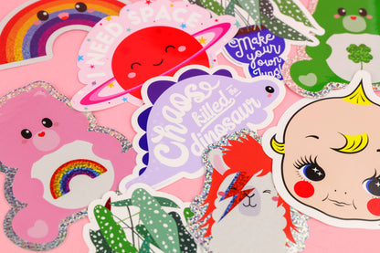 Autocollant pailleté Care Bear avec arc-en-ciel Studio Inktvis B.V.