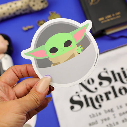 Sticker Baby Yoda Grogu Star Wars – Autocollant Kawaii Mandalorian Studio Inktvis B.V.