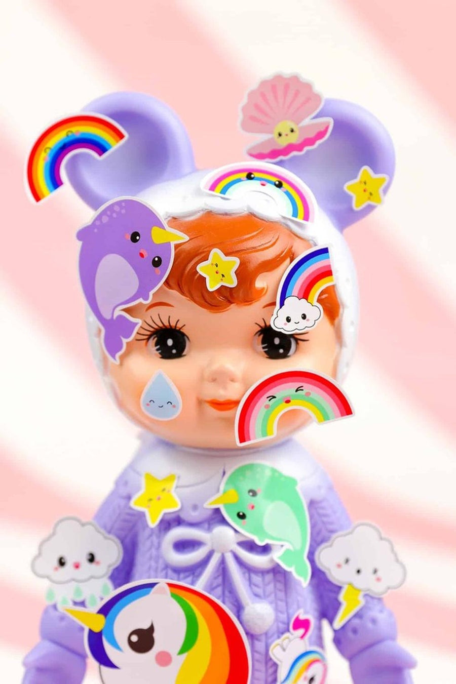 Planche de stickers Licorne & Narval arc-en-ciel – Autocollants kawaii A6 studio inktvis