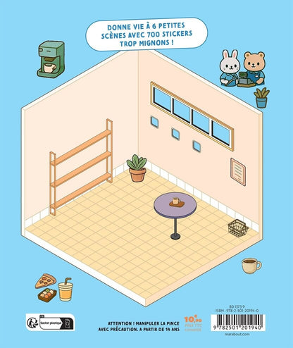 Cozy Stickers – Mon Petit Konbini | 700 stickers repositionnables & 6 scènes épicerie Editions Marabout