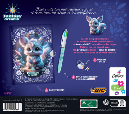 Stylo BIC collector Fantasy Dreams inclus dans le coffret carnet secret