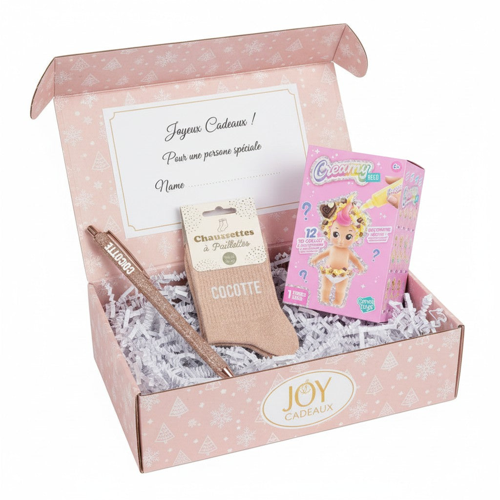 Stylo à paillettes Cocotte – Stylo fantaisie humoristique | Joy Cadeaux JOY!