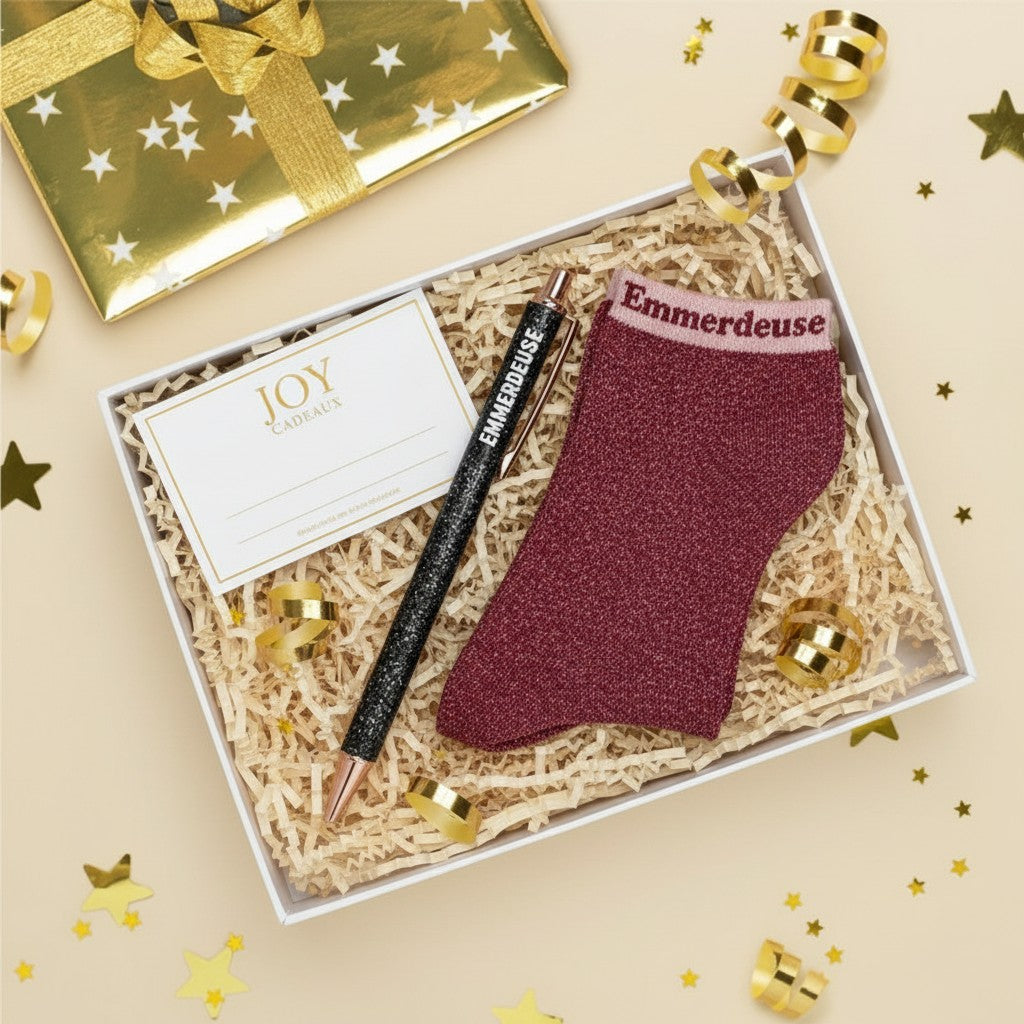 Stylo à paillettes Emmerdeuse – Stylo fantaisie humour | Joy Cadeaux JOY!