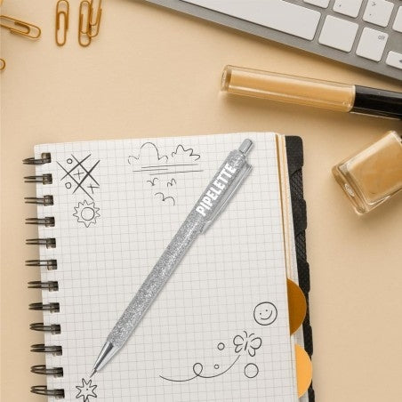 Stylo pailleté Pipelette – Petit cadeau original et brillant JOY!