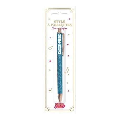 Stylo pailleté Casse-Pieds – Stylo fun cadeau humour JOY!