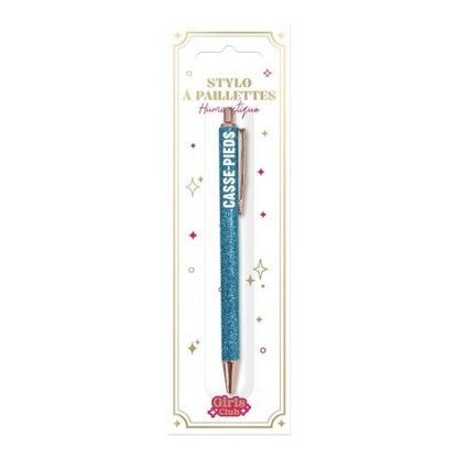 Stylo pailleté Casse-Pieds – Stylo fun cadeau humour JOY!