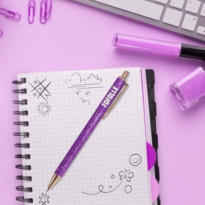 Stylo pailleté Fofolle – Stylo brillant cadeau fun femme JOY!