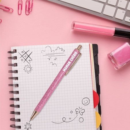 Stylo pailleté Maman Chérie – Idée cadeau maman original JOY!