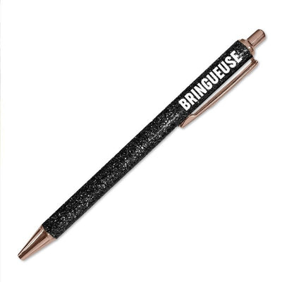 Stylo à paillettes Bringueuse – Stylo fantaisie humoristique | Joy Cadeaux JOY!