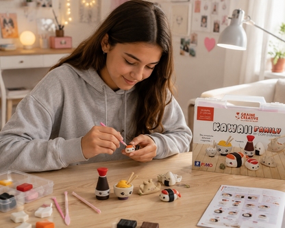 Activité DIY pour réaliser des sushis kawaii en FIMO