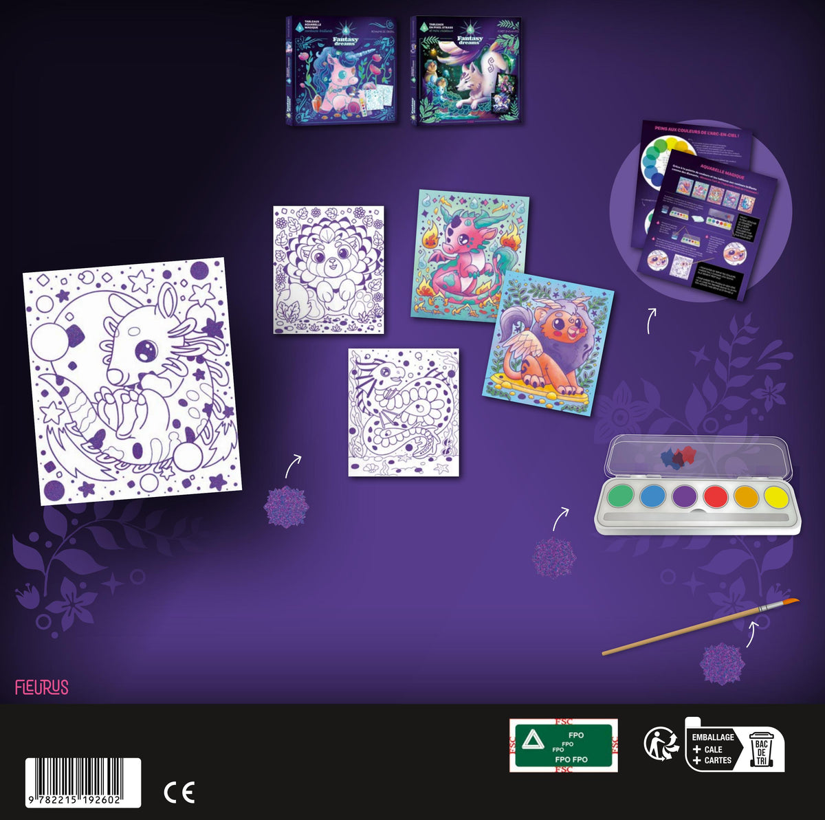 Illustration Animaux Fantastiques mise en couleur à l’aquarelle