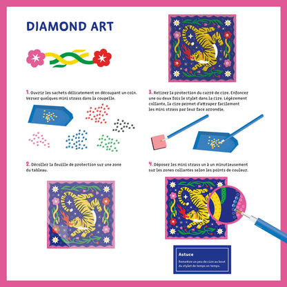 Diamond Art Limistic – Kit Tableau Diamanté | 3000 Mini Strass & 6 Couleurs Edition Fleurus
