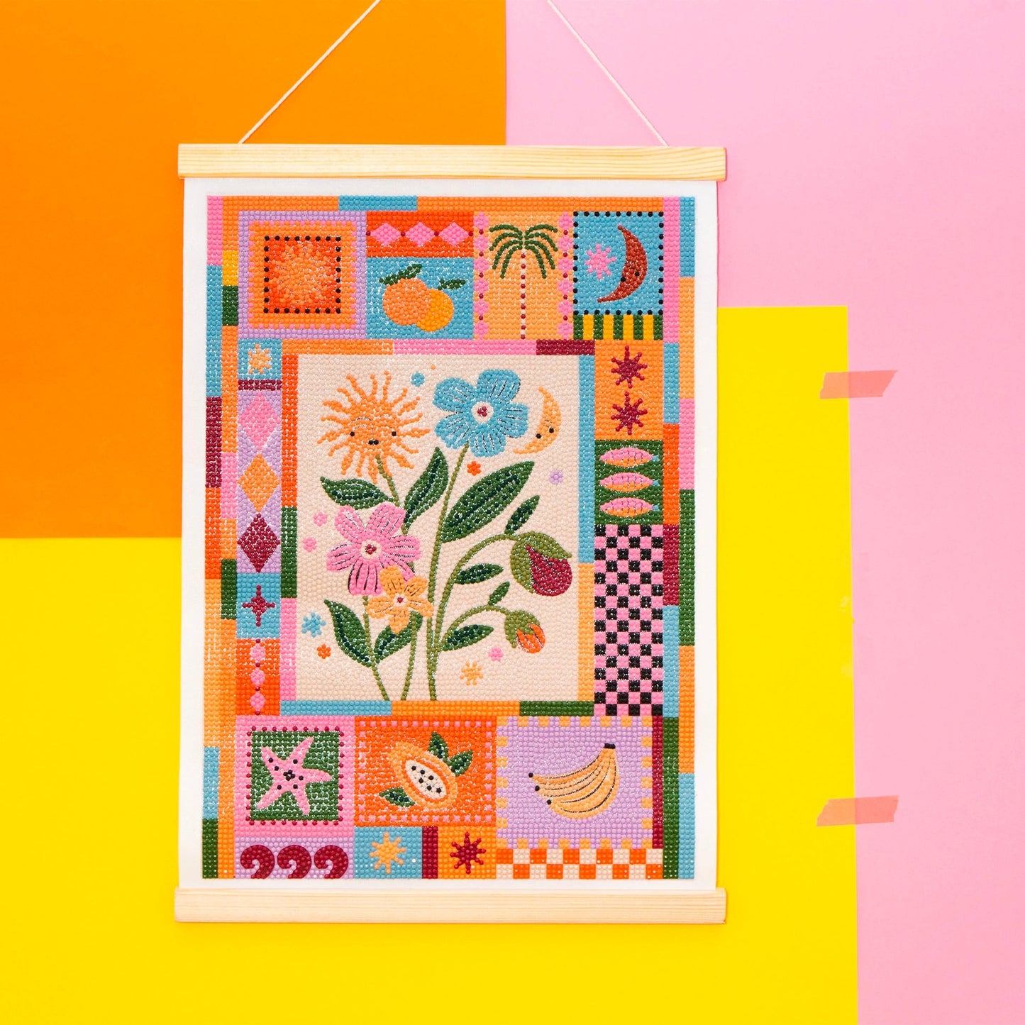 Coffret Petit Diamond – Diamond Painting “Cosmo Sun” (30×40 cm) | La Petite Épicerie LA PETITE EPICERIE