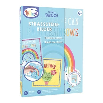 Kit créatif Tableaux à Strass Kawaii avec 5 décorations scintillantes