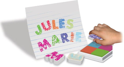 Tampons Alphabet – Crealign (30 lettres + encreur 4 couleurs) Créa lign