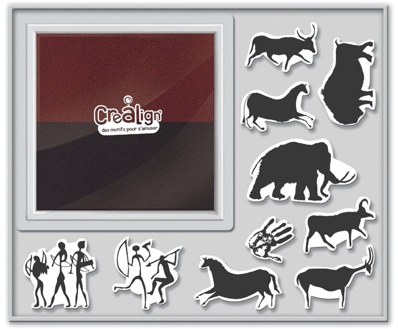 Tampons thématiques Crealign sur le thème de l’art préhistorique
