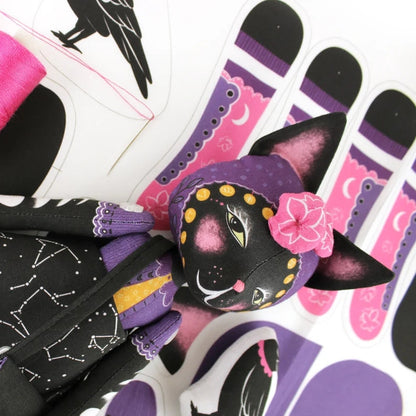 Kit de Couture – Astrid la Poupée Fortune Teller & son Tarot (Miss Ella) | Coton bio & articulations Miss Ella