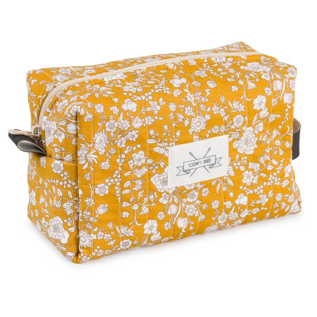 Kit couture trousse de beauté Madeleine – Trousse matelassée Liberty Fabrics Com'1 Idée