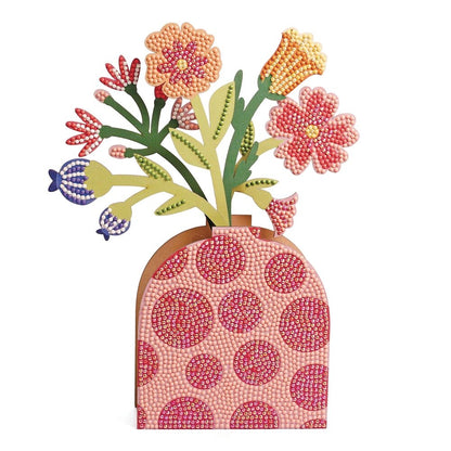 Vase décoratif rouge DIY inspiré du diamond painting