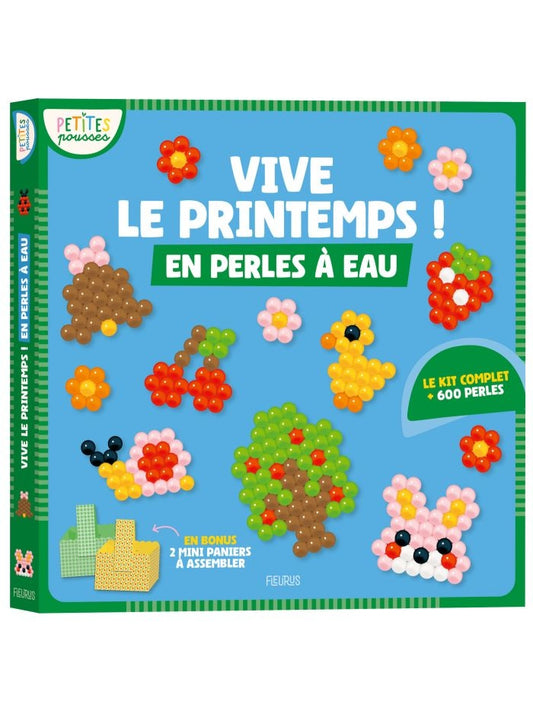 Kit créatif Vive le Printemps avec 600 perles à eau et 20 modèles pour enfant