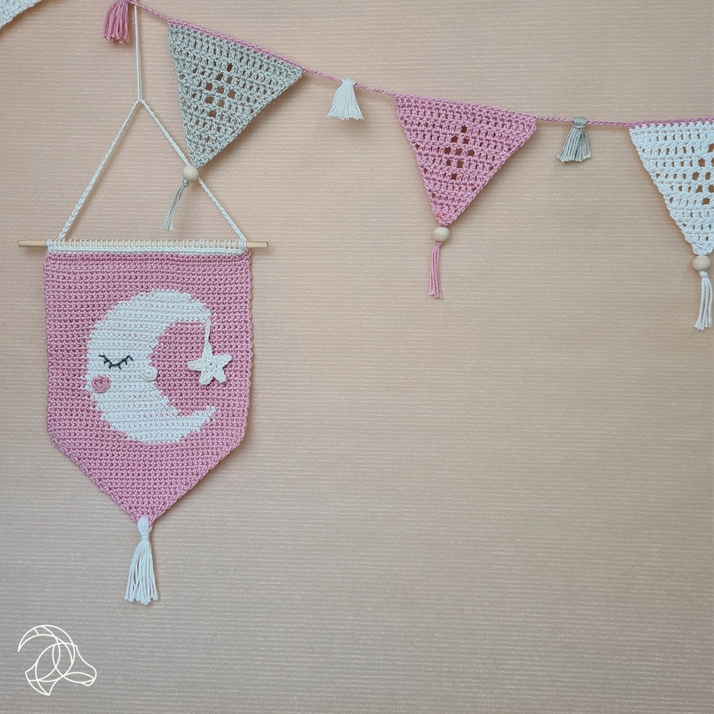 DIY Amigurumi Crochet Kit - Moon Wall Hanger