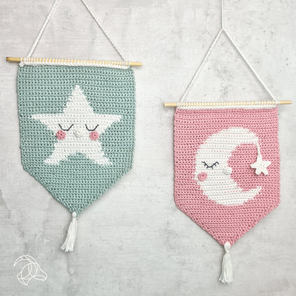 DIY Amigurumi Crochet Kit - Moon Wall Hanger