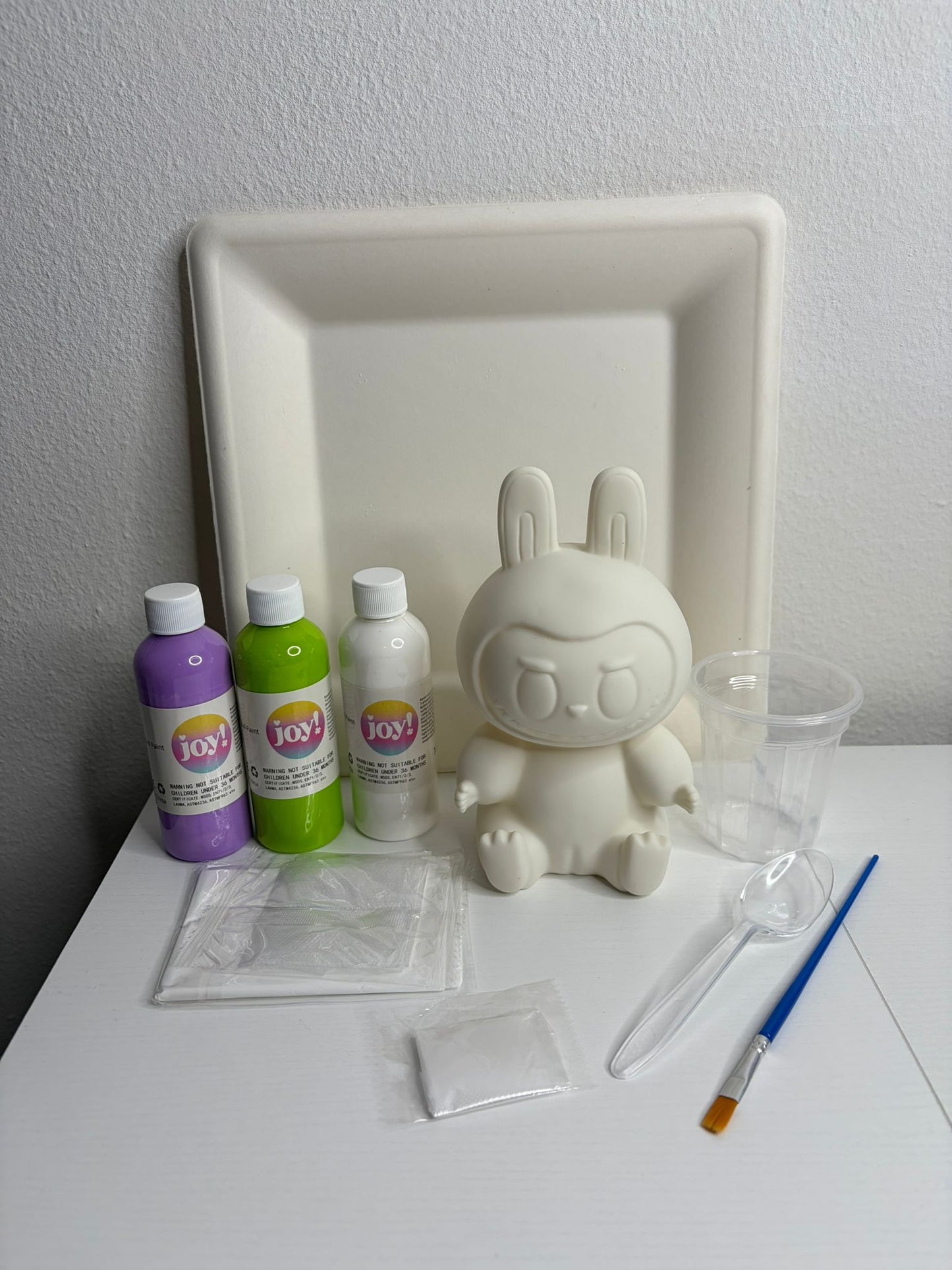 Kit Pouring Art Figurine à Personnaliser – Teddy, Lapin, Chien Ballon,Bulldogue, Labubu, Basket JOY!