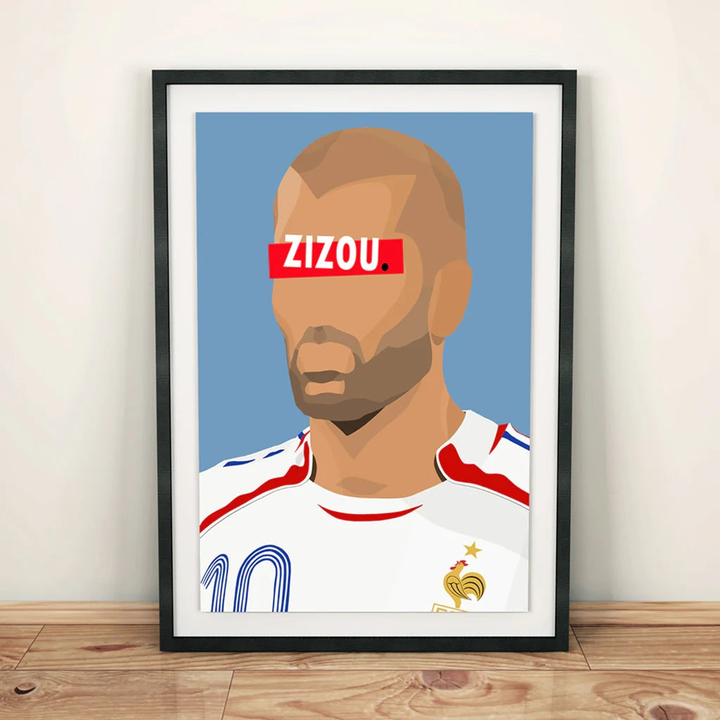 HUGOLOPPI Affiche ZINÉDINE ZIDANE Hugoloppi