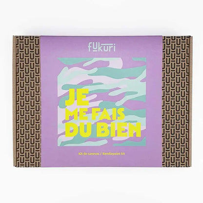 Kit Canevas - DIY - JE ME FAIS DU BIEN - Carré Fukuri