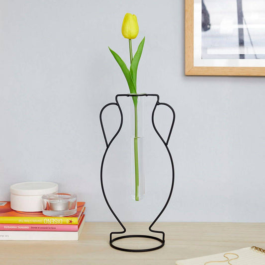 Vase Hellas Silhouette Noir – Métal & Verre Design Balvi Balvi