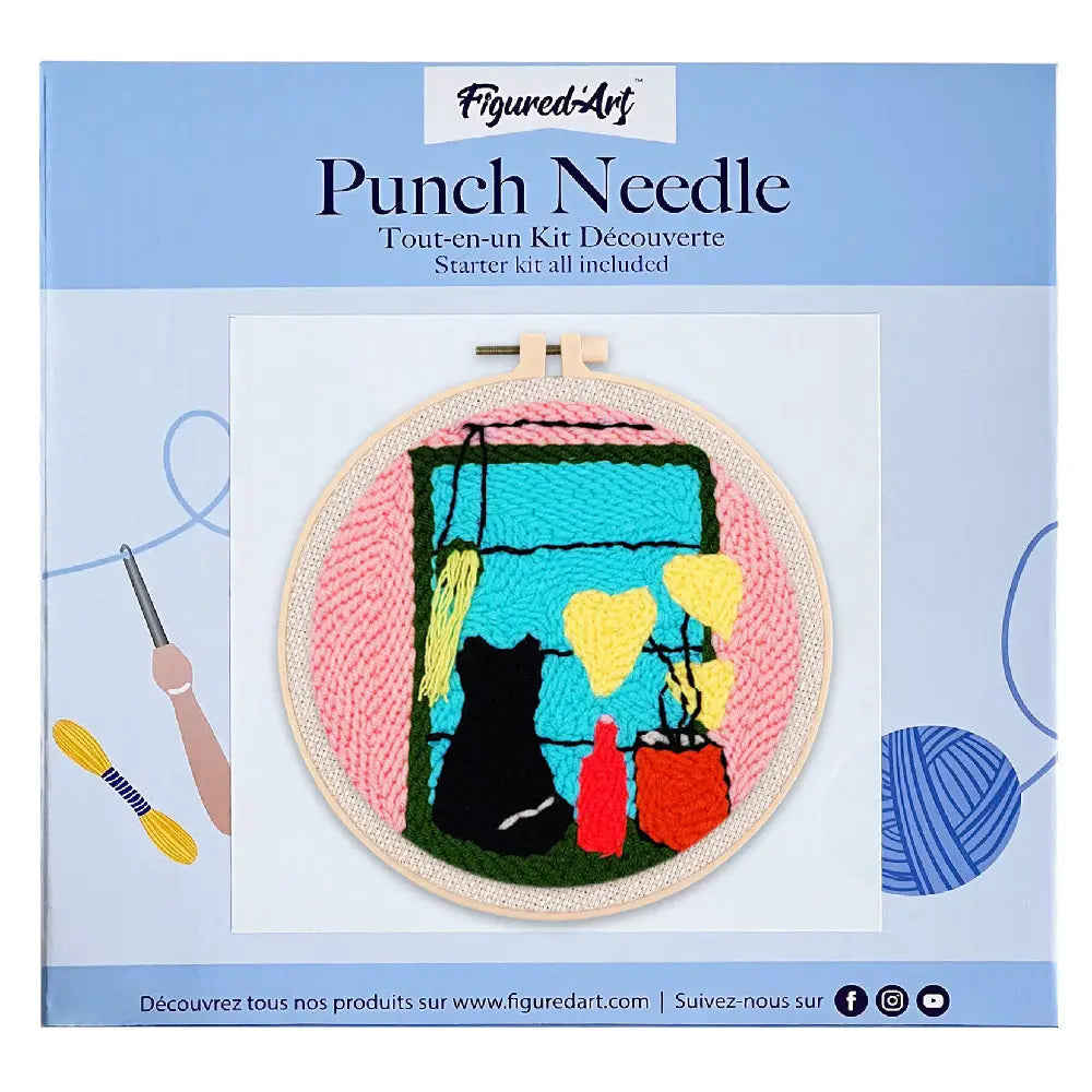 Punch Needle Chat à la Fenêtre Figured'art