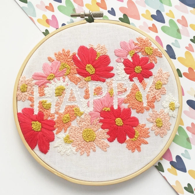 Kit de broderie florale - Happy Cinnamon