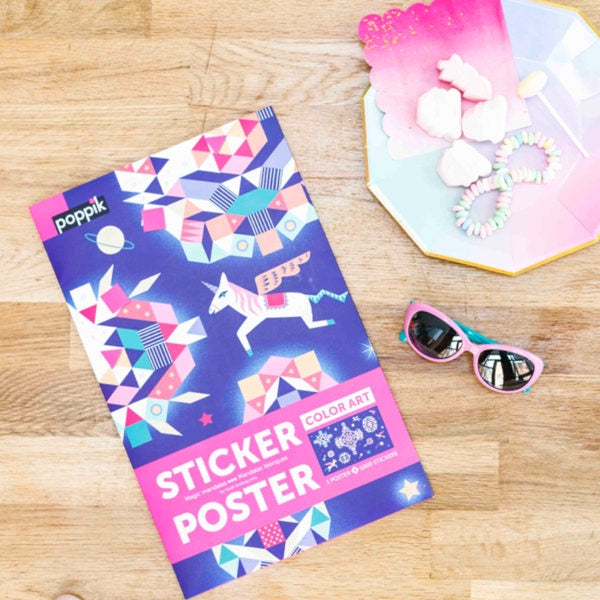 Poster Constellations enfant Poppik – 1000 stickers – Activité créative inspirée Montessori poppik