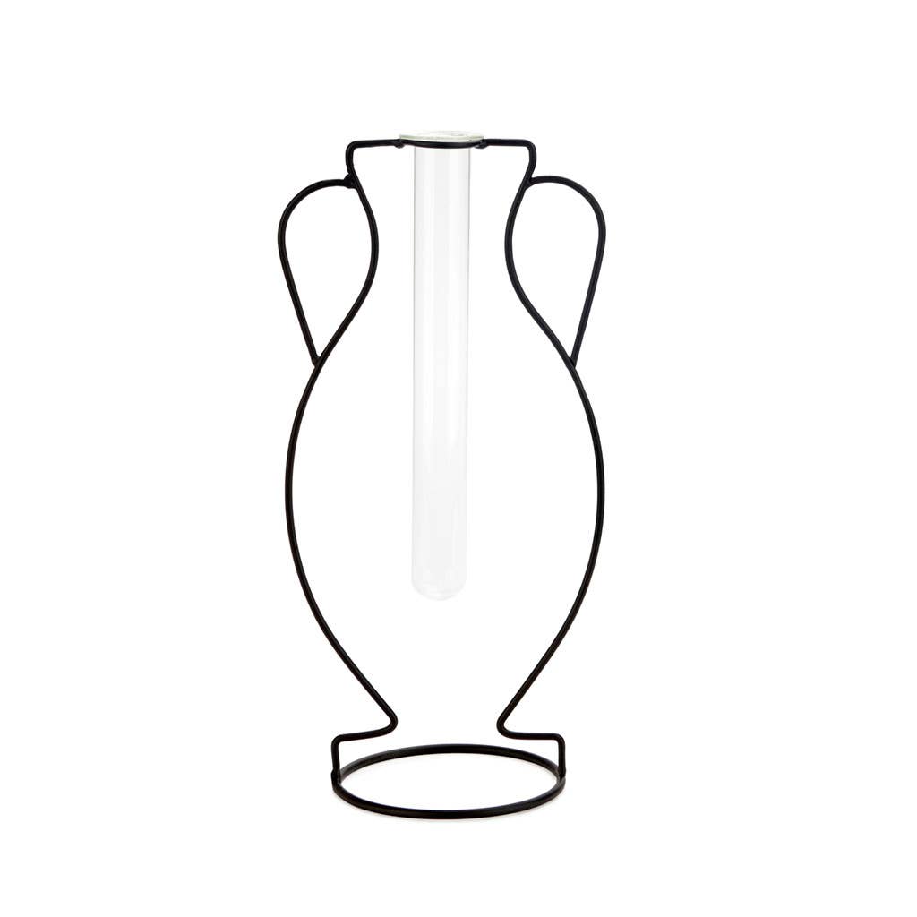 Vase Hellas Silhouette Noir – Métal & Verre Design Balvi Balvi