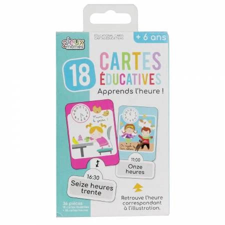 Educational Card I Learn the Time - 18 pieces