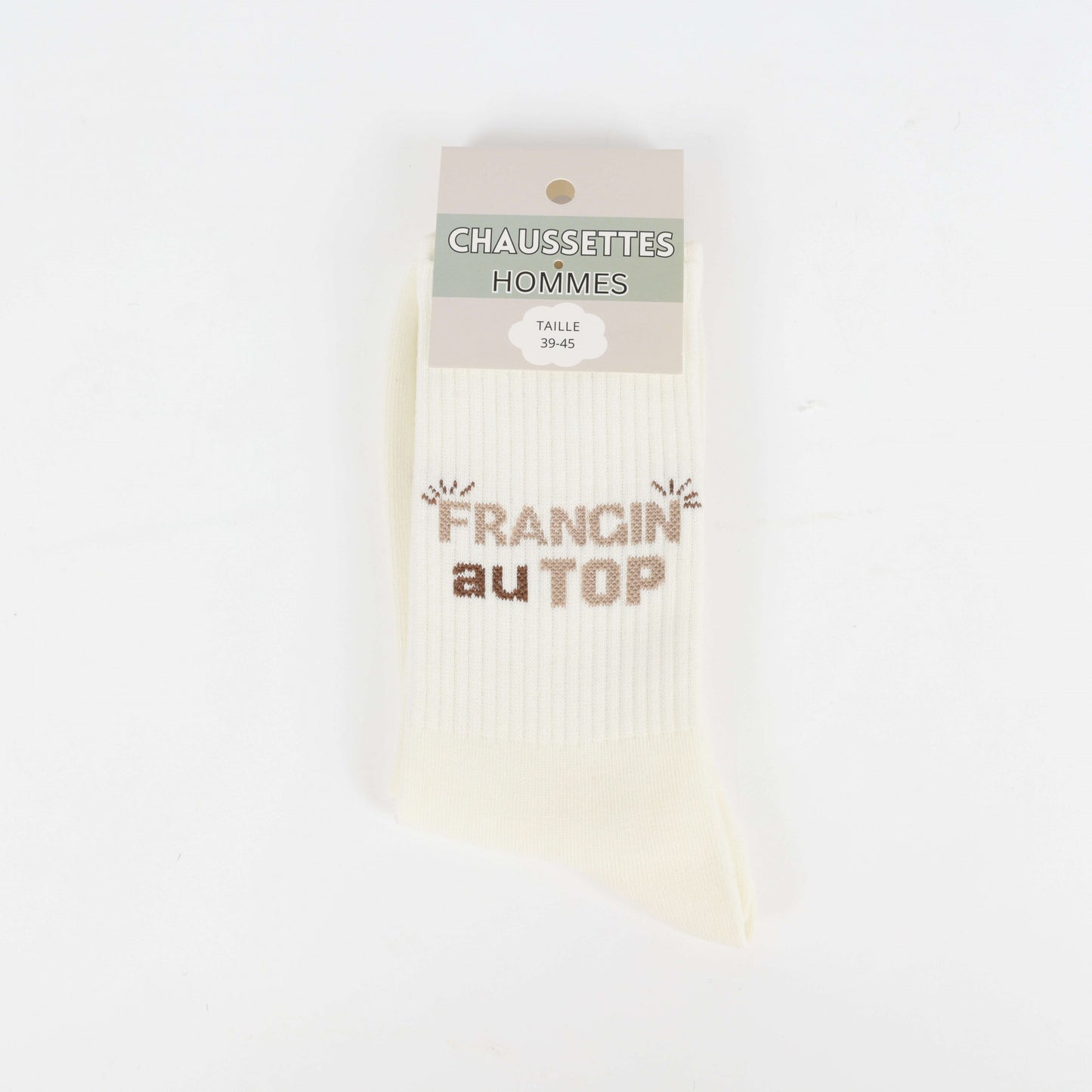 Chaussettes Homme “FRANGIN AU TOP” – Idée Cadeau Frère (39-45) JOY!