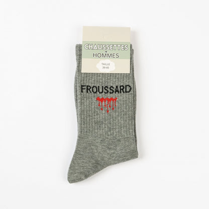 Chaussettes à message “FROUSSARD” – Cadeau drôle & confort 39/45 JOY!