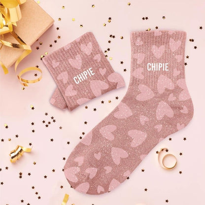 Chaussettes Pailletées Colorées Fantaisie – Mot & Imprimé Floral (36/42) JOY!
