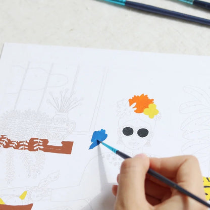 Coffret peinture au numéro - La fille aux chats par Guillaume Denaudhome LA PETITE EPICERIE