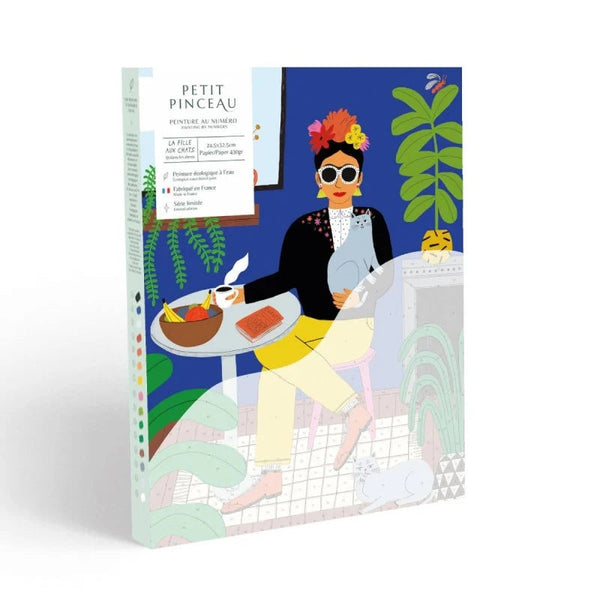 Coffret peinture au numéro La fille aux chats