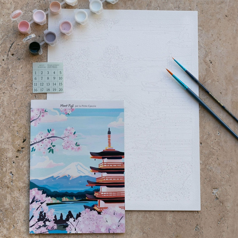 Coffret peinture au numéro – Mont Fuji | La Petite Épicerie