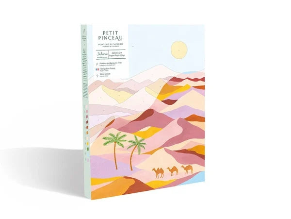 COFFRET PEINTURE AU NUMÉRO - PETIT PINCEAU - SAHARA PAR ÉMILIE DE CASTRO LA PETITE EPICERIE