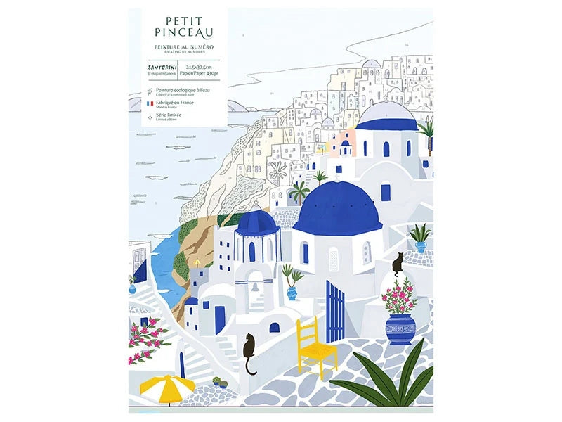 Coffret peinture au numéro - Petit Pinceau - Santorini par Maja Tomljanovic LA PETITE EPICERIE