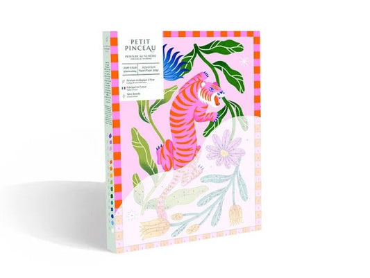 Coffret peinture au numéro - Tigre Fleuri par Limistic LA PETITE EPICERIE