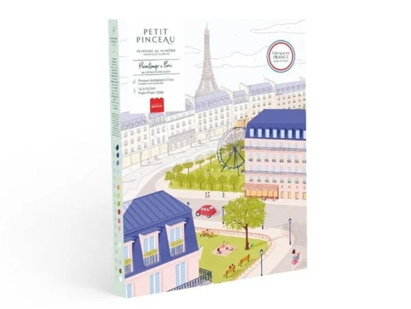 COFFRET PEINTURE AU NUMÉRO - PETIT PINCEAU - UN PRINTEMPS À PARIS PAR MABEL SORRENTINO LA PETITE EPICERIE