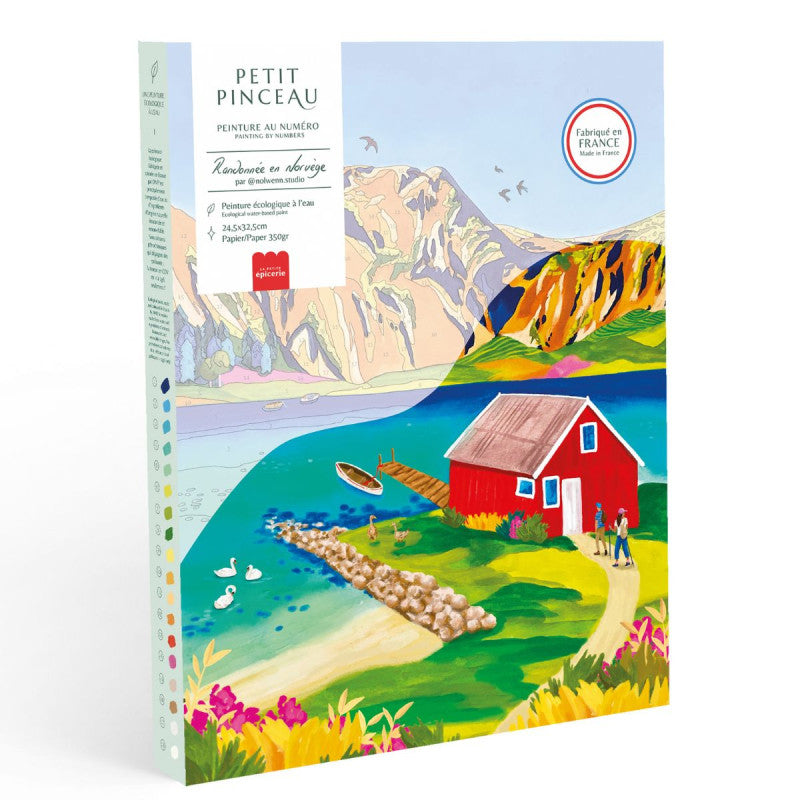 Coffret peinture au numéro - Randonnée en Norvège par Nolwenn Studio