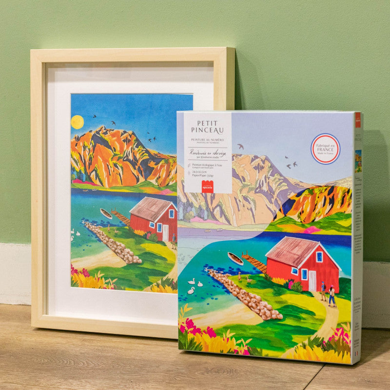 Coffret peinture au numéro - Randonnée en Norvège par Nolwenn Studio